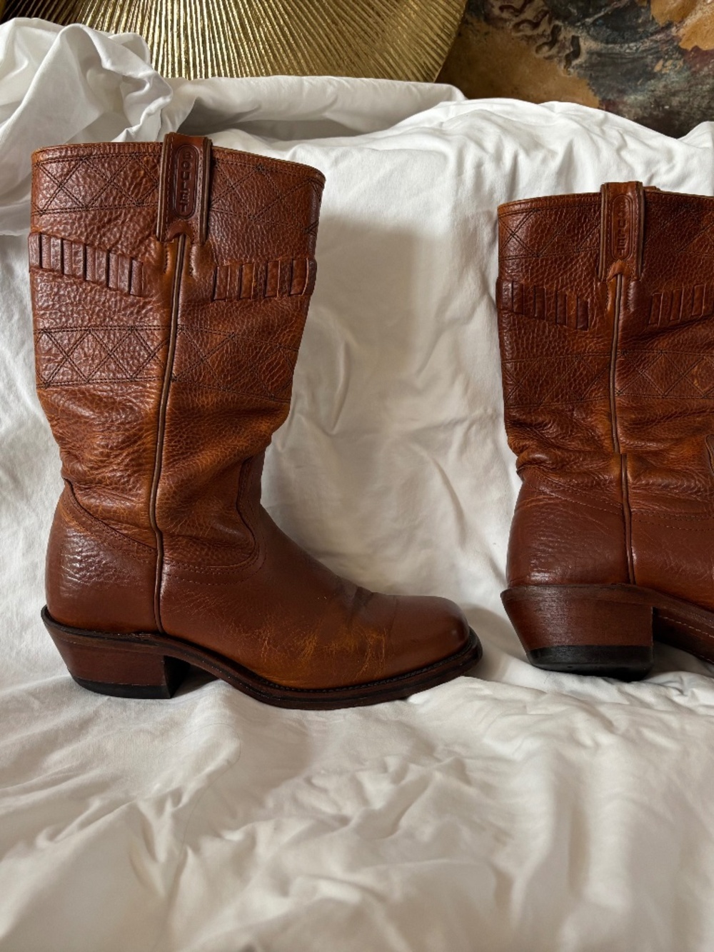 Brown Boulet Western Boots - Made In Canada - Size 7